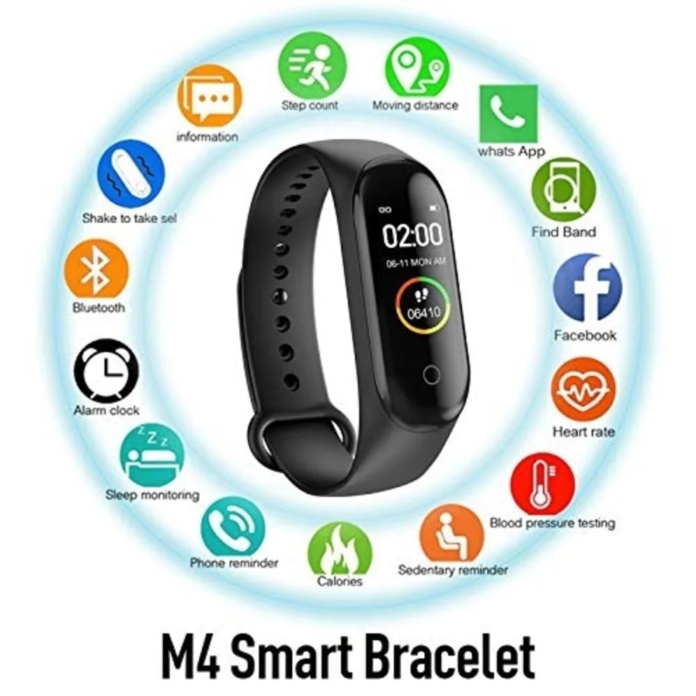 Smart Fitness Tracker Black